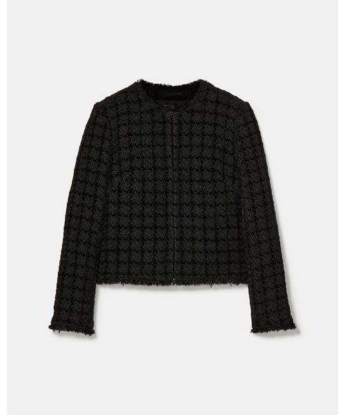 kate spade new york（ケイトスペード ニューヨーク）の「ツイード ジャケット（ノーカラージャケット・レディース・ブラック・4/2/0）」の6枚目の写真