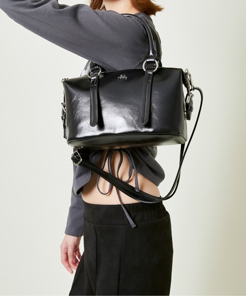 セール】《高見えレザー風×万能サイズ》エレガンス2WAYボストン