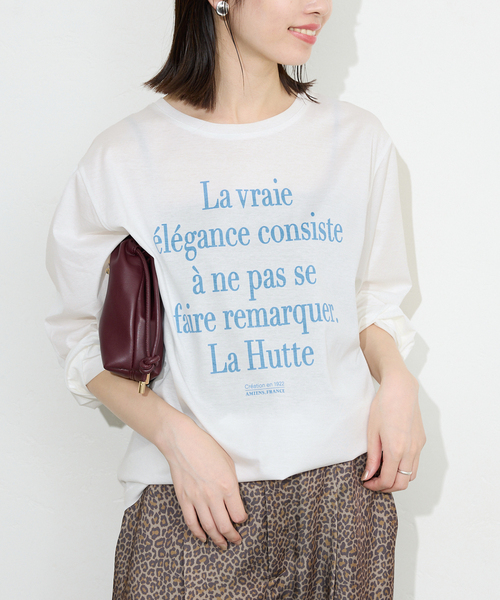 SLOBE IENA(スローブイエナ)の「La Hutte/ラ ユット SLOBE別注 ロンTEE(Tシャツ/カットソー・レディース・ホワイト×ホワイト/ホワイト/ホワイト系その他・FREE)」の2枚目の写真