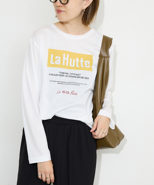 SLOBE IENA(スローブイエナ)の「La Hutte/ラ ユット SLOBE別注 ロンTEE(Tシャツ/カットソー・レディース・ホワイト×ホワイト/ホワイト/ホワイト系その他・FREE)」の3枚目の写真