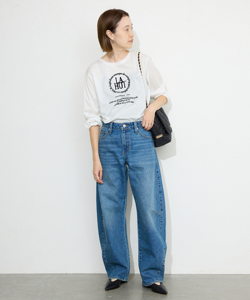 SLOBE IENA(スローブイエナ)の「La Hutte/ラ ユット SLOBE別注 ロンTEE(Tシャツ/カットソー・レディース・ホワイト×ホワイト/ホワイト/ホワイト系その他・FREE)」の4枚目の写真