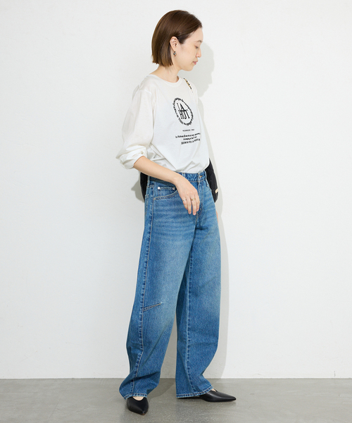 SLOBE IENA(スローブイエナ)の「La Hutte/ラ ユット SLOBE別注 ロンTEE(Tシャツ/カットソー・レディース・ホワイト×ホワイト/ホワイト/ホワイト系その他・FREE)」の5枚目の写真