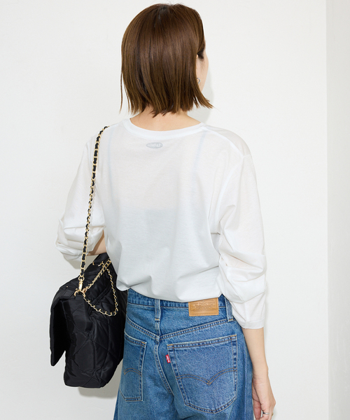 SLOBE IENA(スローブイエナ)の「La Hutte/ラ ユット SLOBE別注 ロンTEE(Tシャツ/カットソー・レディース・ホワイト×ホワイト/ホワイト/ホワイト系その他・FREE)」の9枚目の写真