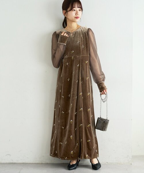 美品♪アマイル オケージョンドレス dress ベロア ワンピース Mature paypuri dress（ドレス）｜AMAIL（アマイル）の