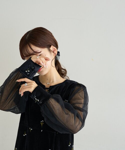 オケージョン】ベロア刺繍ワンピース（ドレス）｜DISCOAT（ディス