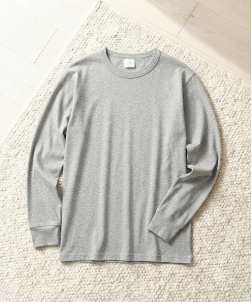 JEMORGAN(ジェーイーモーガン)の「【JEMORGAN / ジェーイーモーガン】綿100% フライス ロングスリーブTシャツ / ベーシック 無地 クルーネック ロンT(パック入り)(Tシャツ/カットソー・メンズ・チャコールグレー/ブラック/ホワイト/杢グレー・X-LARGE/LARGE/MEDIUM)」の4枚目の写真