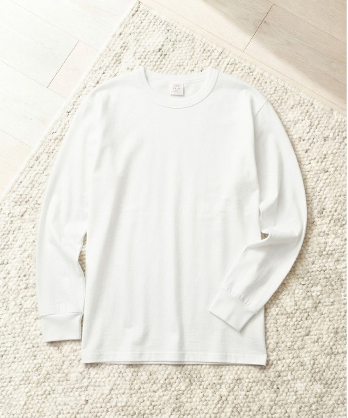 JEMORGAN(ジェーイーモーガン)の「【JEMORGAN / ジェーイーモーガン】綿100% フライス ロングスリーブTシャツ / ベーシック 無地 クルーネック ロンT(パック入り)(Tシャツ/カットソー・メンズ・チャコールグレー/ブラック/ホワイト/杢グレー・X-LARGE/LARGE/MEDIUM)」の2枚目の写真