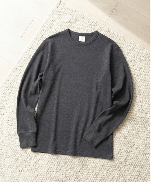 JEMORGAN(ジェーイーモーガン)の「【JEMORGAN / ジェーイーモーガン】綿100% フライス ロングスリーブTシャツ / ベーシック 無地 クルーネック ロンT(パック入り)(Tシャツ/カットソー・メンズ・チャコールグレー/ブラック/ホワイト/杢グレー・X-LARGE/LARGE/MEDIUM)」の1枚目の写真