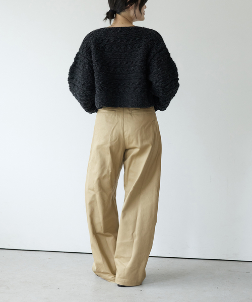 IENA LA BOUCLE（イエナラブークル）の「IENA LA BOUCLE ハイカウントツイルバレルパンツ（その他パンツ・レディース・ベージュ/グリーン・34/36/38/40）」の16枚目の写真