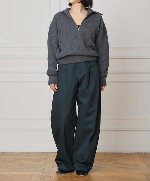 IENA LA BOUCLE（イエナラブークル）の「IENA LA BOUCLE ハイカウントツイルバレルパンツ（その他パンツ・レディース・ベージュ/グリーン・34/36/38/40）」の21枚目の写真