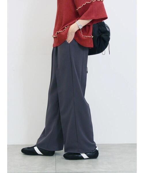 Samansa Mos2 blue(サマンサモスモスブルー)の「ストレートイージーパンツ(その他パンツ・レディース・ピンク/モカ/グリーン/チャコールグレー・F)」の6枚目の写真