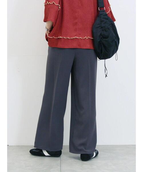 Samansa Mos2 blue(サマンサモスモスブルー)の「ストレートイージーパンツ(その他パンツ・レディース・ピンク/モカ/グリーン/チャコールグレー・F)」の8枚目の写真