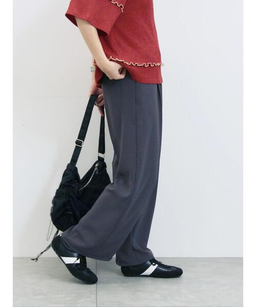 Samansa Mos2 blue(サマンサモスモスブルー)の「ストレートイージーパンツ(その他パンツ・レディース・ピンク/モカ/グリーン/チャコールグレー・F)」の9枚目の写真