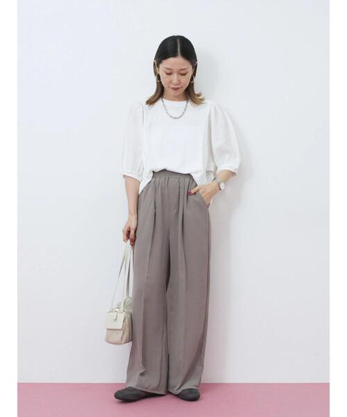 Samansa Mos2 blue(サマンサモスモスブルー)の「ストレートイージーパンツ(その他パンツ・レディース・ピンク/モカ/グリーン/チャコールグレー・F)」の21枚目の写真