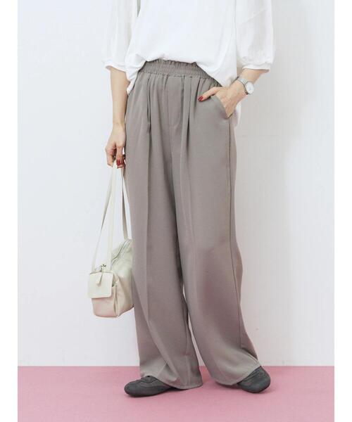 Samansa Mos2 blue(サマンサモスモスブルー)の「ストレートイージーパンツ(その他パンツ・レディース・ピンク/モカ/グリーン/チャコールグレー・F)」の22枚目の写真