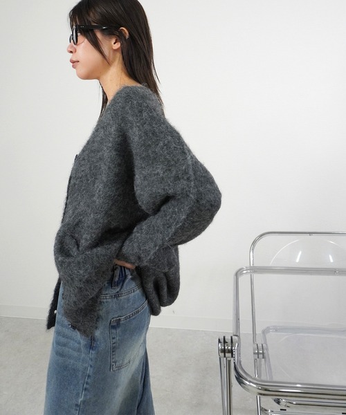 gossara(ゴサラ)の「アルパカ風カーディガン(カーディガン/ボレロ・レディース・チャコール/ブラウン/ライトベージュ/グレイッシュベージュ・FREE)」の16枚目の写真