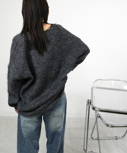 gossara(ゴサラ)の「アルパカ風カーディガン(カーディガン/ボレロ・レディース・チャコール/ブラウン/ライトベージュ/グレイッシュベージュ・FREE)」の17枚目の写真