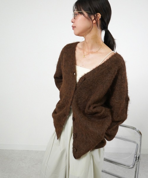 gossara(ゴサラ)の「アルパカ風カーディガン(カーディガン/ボレロ・レディース・チャコール/ブラウン/ライトベージュ/グレイッシュベージュ・FREE)」の19枚目の写真