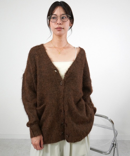gossara(ゴサラ)の「アルパカ風カーディガン(カーディガン/ボレロ・レディース・チャコール/ブラウン/ライトベージュ/グレイッシュベージュ・FREE)」の18枚目の写真