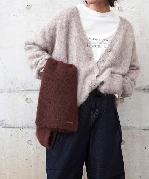 gossara(ゴサラ)の「アルパカ風カーディガン(カーディガン/ボレロ・レディース・チャコール/ブラウン/ライトベージュ/グレイッシュベージュ・FREE)」の12枚目の写真