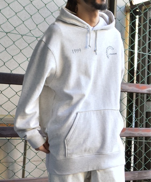 MODISH GAZE(モディシュガゼ)の「【MODISH GAZE】カップルイラスト裏毛フーディ(ATHLEISURE)(パーカー・メンズ・杢グレー/オートミール/ネイビー/グリーン/ブラック・MEDIUM/LARGE)」の12枚目の写真