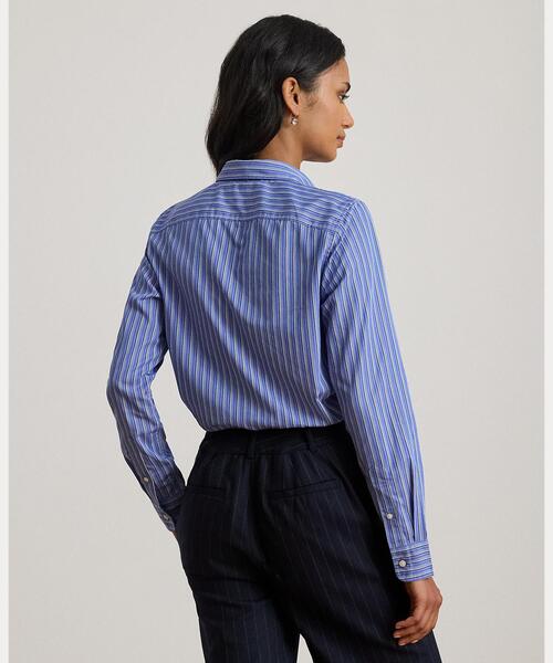 ☆新品タグ付き☆ ポロラルフローレン 長袖シャツ ストライプ クラシックフィット セール】クラシック フィット ストライプド タイネック シャツ（シャツ