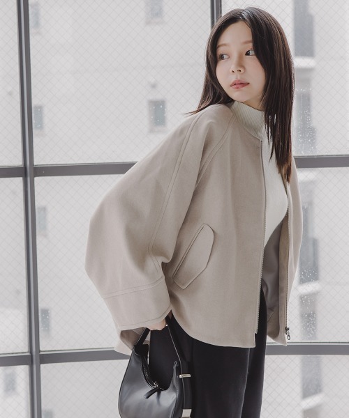 小さいサイズ ドルマンジャケット 低身長さん・小柄女性（ノーカラー