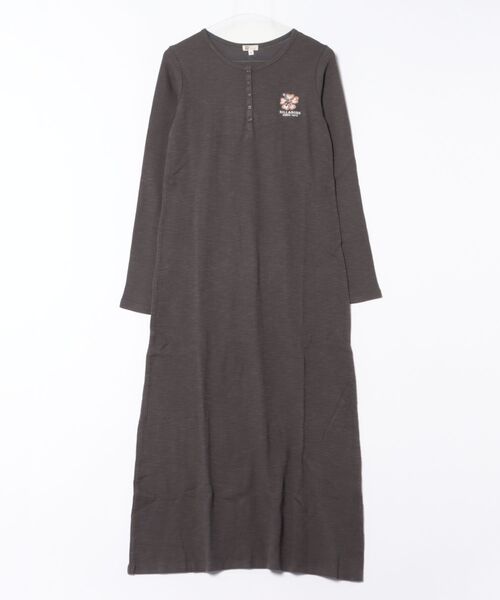 BILLABONG(ビラボン)の「BILLABONG レディース BABY FIT LS TEE ONEPIECE ワンピース 【2025年秋冬モデル】/ビラボン(ワンピース・レディース・オフホワイト/アイボリー/オレンジ系その他・MEDIUM)」の1枚目の写真