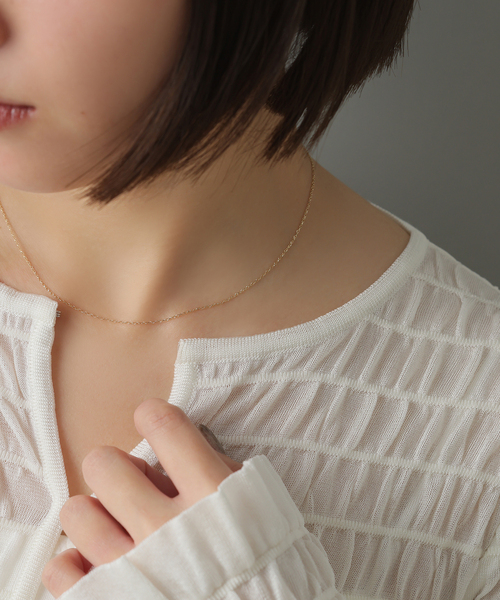 スパイラルアズキチェーン40cmネックレス K10（ネックレス）｜Lilas