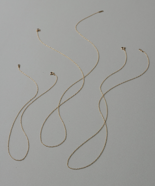 スパイラルアズキチェーン40cmネックレス K10（ネックレス）｜Lilas