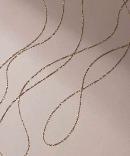 スパイラルアズキチェーン40cmネックレス K10（ネックレス）｜Lilas