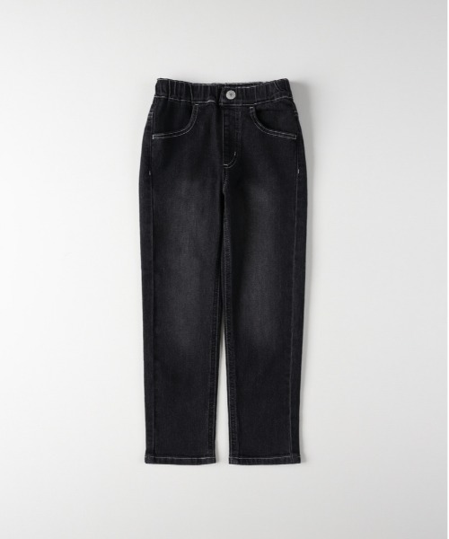 MPS（エムピーエス）の「【MPS】タイトストレートパンツ ストレッチ / ウエストゴム（デニムパンツ・キッズ・ダークインディゴブルー/ブラック・110/120）」の2枚目の写真