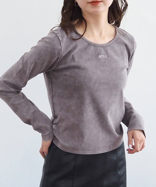 tiptop(ティップトップ)の「硫化染めギャザーロゴロンT(Tシャツ/カットソー・レディース・ブラウン/アイボリー/ブラック/ブラック系その他/ホワイト系その他・FREE)」の5枚目の写真