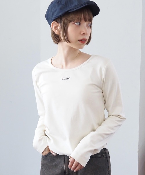 tiptop(ティップトップ)の「硫化染めギャザーロゴロンT(Tシャツ/カットソー・レディース・ブラウン/アイボリー/ブラック/ブラック系その他/ホワイト系その他・FREE)」の2枚目の写真