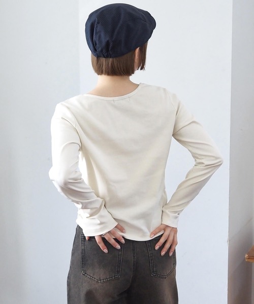 tiptop(ティップトップ)の「硫化染めギャザーロゴロンT(Tシャツ/カットソー・レディース・ブラウン/アイボリー/ブラック/ブラック系その他/ホワイト系その他・FREE)」の15枚目の写真
