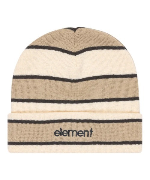 ELEMENT（エレメント）の「ELEMENT/エレメント ビーニー MID LOWCASE BEANIE STRIPE BF022-980（ニットキャップ/ビーニー・メンズ・ブラウン系その他/ベージュ系その他・FREE）」の2枚目の写真