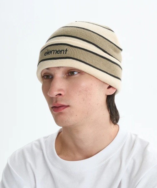 ELEMENT（エレメント）の「ELEMENT/エレメント ビーニー MID LOWCASE BEANIE STRIPE BF022-980（ニットキャップ/ビーニー・メンズ・ブラウン系その他/ベージュ系その他・FREE）」の8枚目の写真