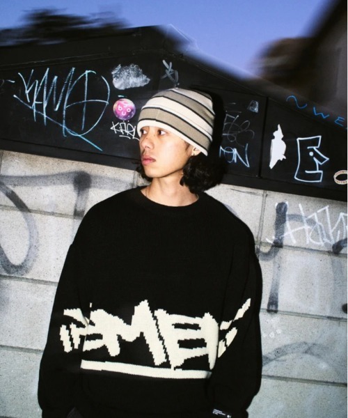 ELEMENT（エレメント）の「ELEMENT/エレメント ビーニー MID LOWCASE BEANIE STRIPE BF022-980（ニットキャップ/ビーニー・メンズ・ブラウン系その他/ベージュ系その他・FREE）」の5枚目の写真