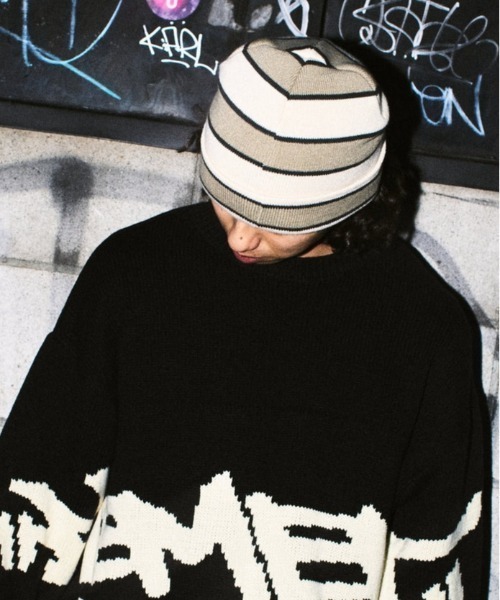 ELEMENT（エレメント）の「ELEMENT/エレメント ビーニー MID LOWCASE BEANIE STRIPE BF022-980（ニットキャップ/ビーニー・メンズ・ブラウン系その他/ベージュ系その他・FREE）」の15枚目の写真