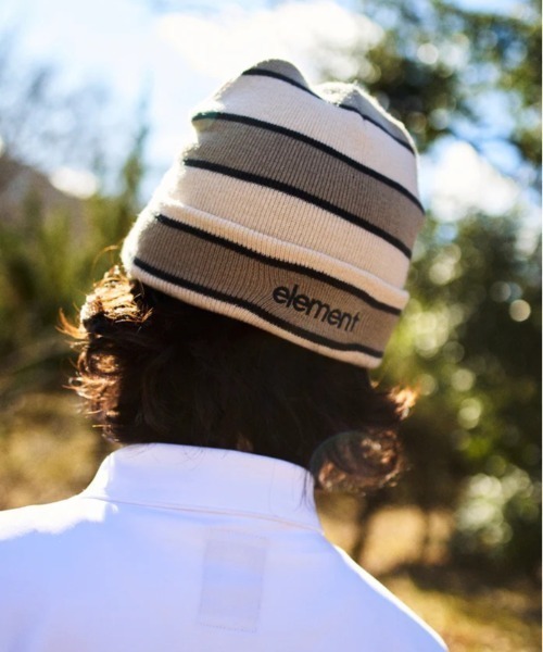ELEMENT（エレメント）の「ELEMENT/エレメント ビーニー MID LOWCASE BEANIE STRIPE BF022-980（ニットキャップ/ビーニー・メンズ・ブラウン系その他/ベージュ系その他・FREE）」の4枚目の写真