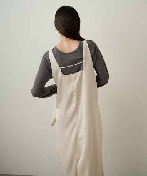 Omekashi（オメカシ）の「サテンスクエアジャンスカ（ジャンパースカート・レディース・ブラウン/オフホワイト・38/36）」の18枚目の写真