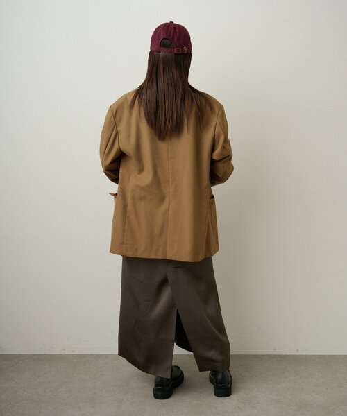 Omekashi（オメカシ）の「サテンスクエアジャンスカ（ジャンパースカート・レディース・ブラウン/オフホワイト・38/36）」の10枚目の写真