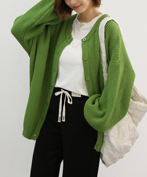 ReRe(リリ)の「バルーンスリーブニットカーディガン(カーディガン/ボレロ・レディース・スモークピンク/ブラック/ピンク系その他/ブラック系その他/ライトグレー/グリーン/ベージュ系その他/ベージュ/グリーン系その他・FREE)」の21枚目の写真
