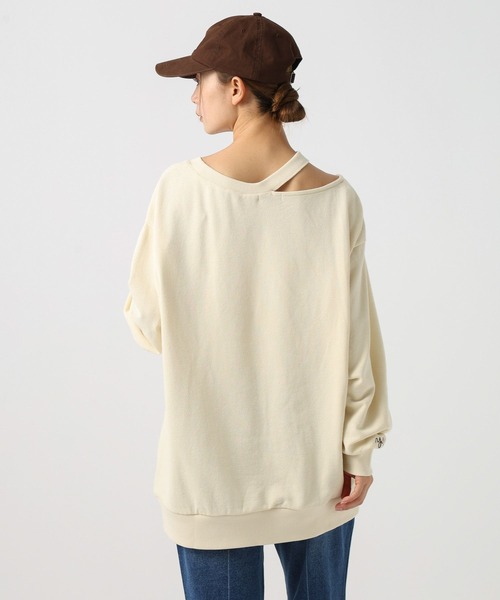 BAYFLOW（ベイフロー）の「[デザインスウェット]スリットデザインチュニック（スウェット・レディース・ネイビー/イエロー/アイボリー・FREE）」の8枚目の写真