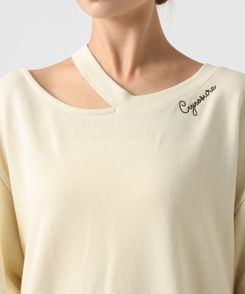 BAYFLOW（ベイフロー）の「[デザインスウェット]スリットデザインチュニック（スウェット・レディース・ネイビー/イエロー/アイボリー・FREE）」の21枚目の写真