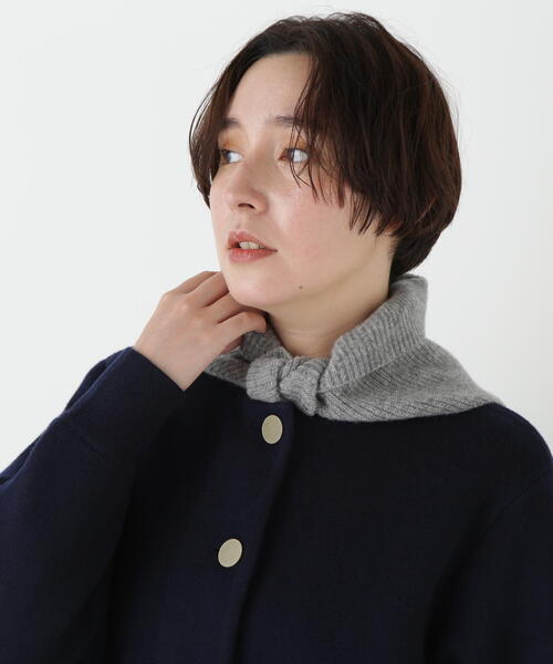 human woman（ヒューマンウーマン）の「◆ウールトライアングルストール（ストール/ショール・レディース・グレー/ブラウン系その他・ﾌﾘ-）」の4枚目の写真