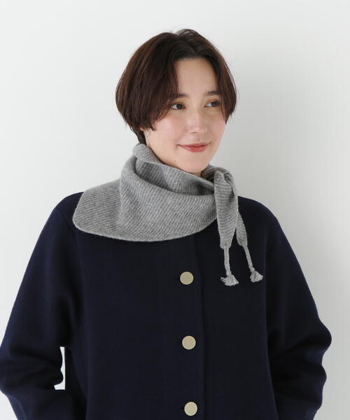 human woman（ヒューマンウーマン）の「◆ウールトライアングルストール（ストール/ショール・レディース・グレー/ブラウン系その他・ﾌﾘ-）」の6枚目の写真