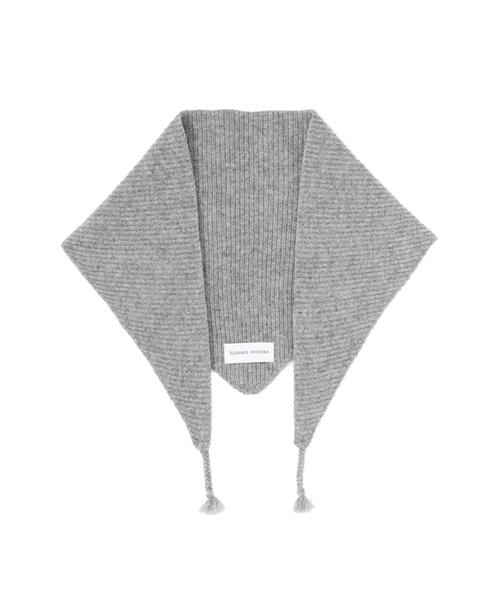 human woman（ヒューマンウーマン）の「◆ウールトライアングルストール（ストール/ショール・レディース・グレー/ブラウン系その他・ﾌﾘ-）」の8枚目の写真