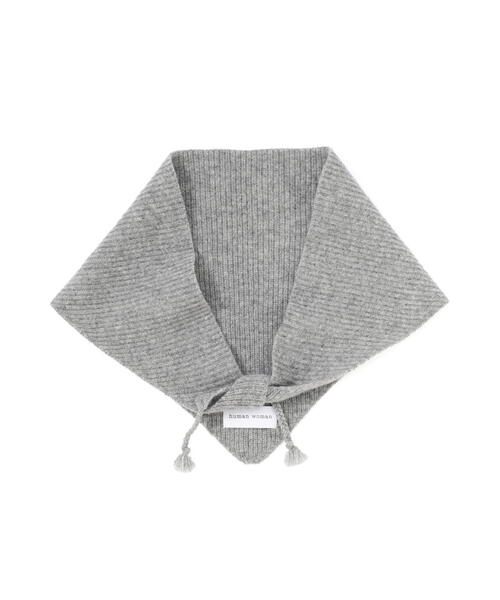 human woman（ヒューマンウーマン）の「◆ウールトライアングルストール（ストール/ショール・レディース・グレー/ブラウン系その他・ﾌﾘ-）」の9枚目の写真