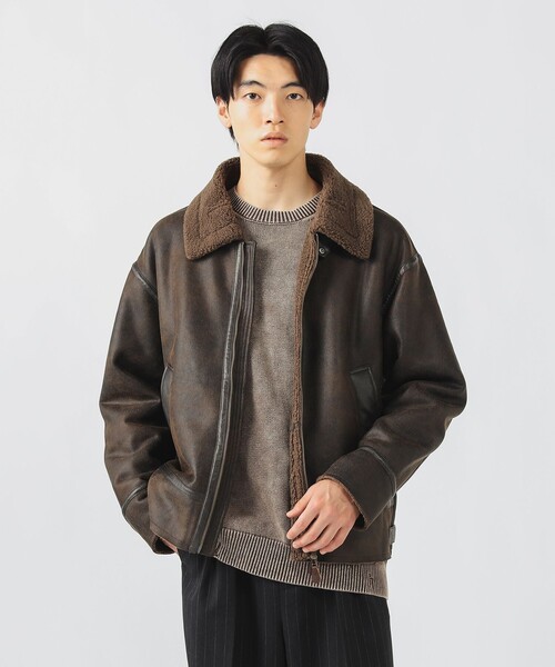 未使用　BEAMS ビームス B-3タイプ　レザージャケット　M B-3 タイプ ジャケット（ミリタリージャケット）｜BEAMS HEART